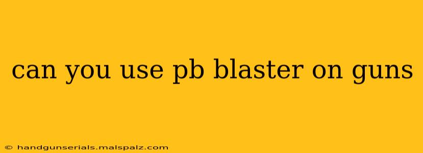 can you use pb blaster on guns