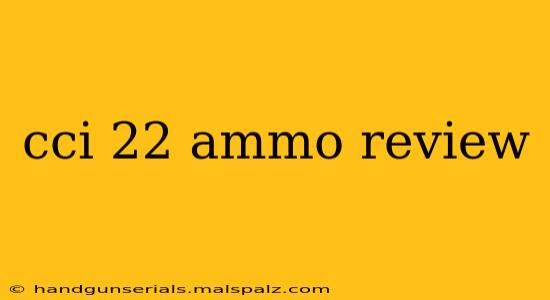 cci 22 ammo review