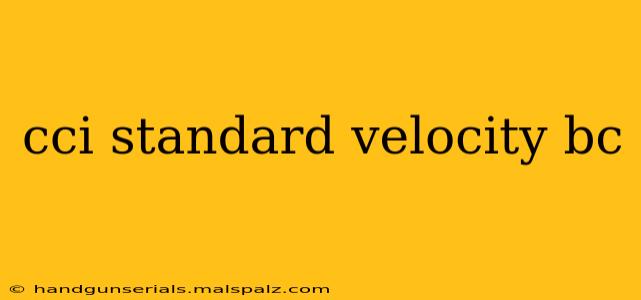 cci standard velocity bc