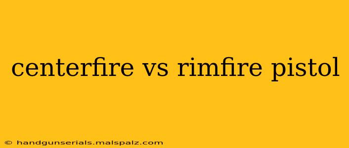 centerfire vs rimfire pistol