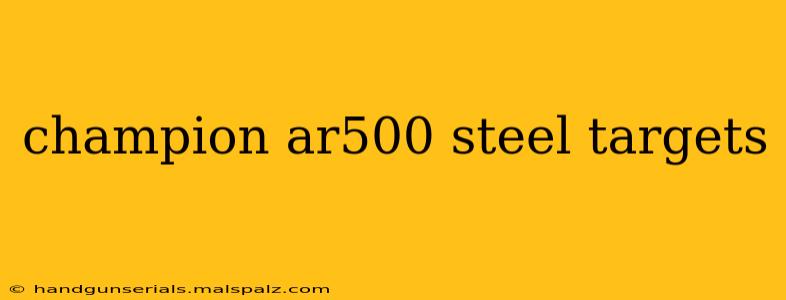 champion ar500 steel targets