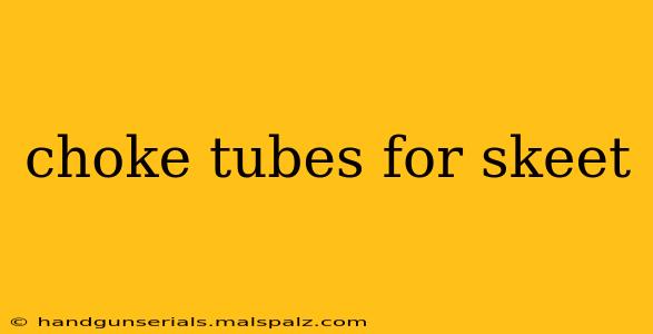 choke tubes for skeet