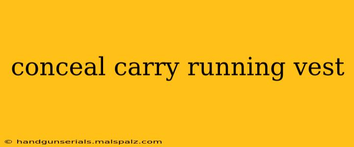 conceal carry running vest