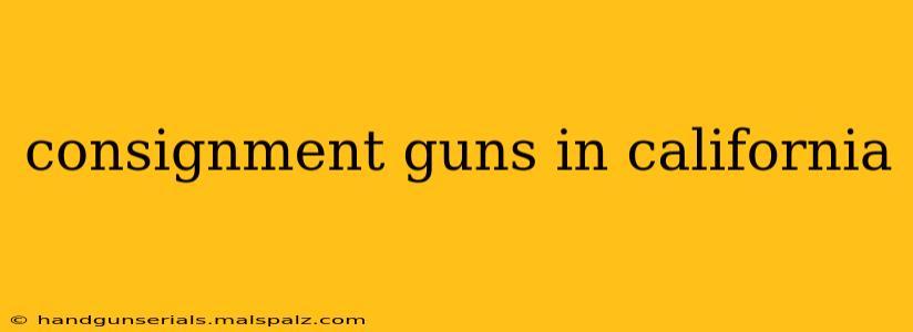 consignment guns in california