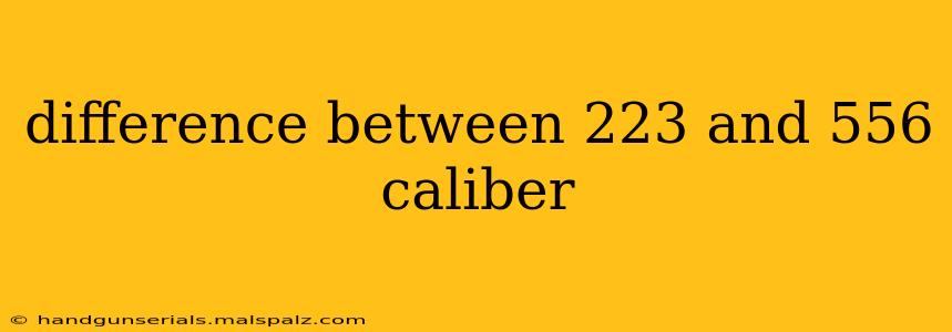 difference between 223 and 556 caliber