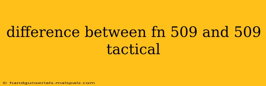 difference between fn 509 and 509 tactical