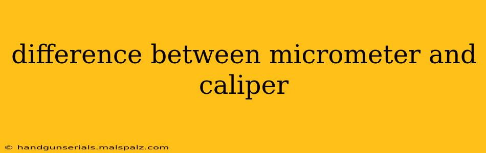 difference between micrometer and caliper