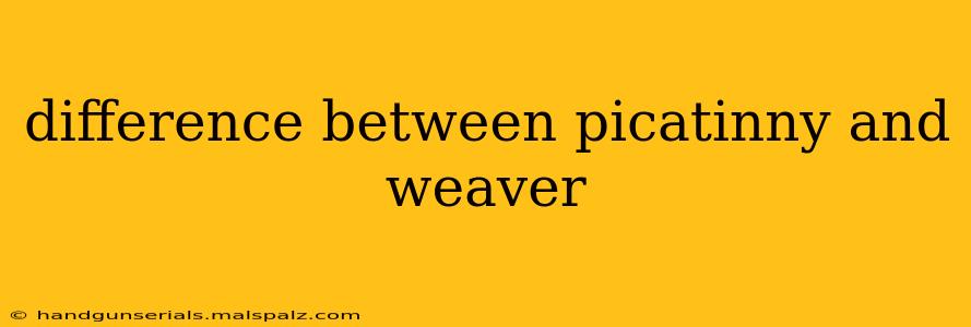 difference between picatinny and weaver