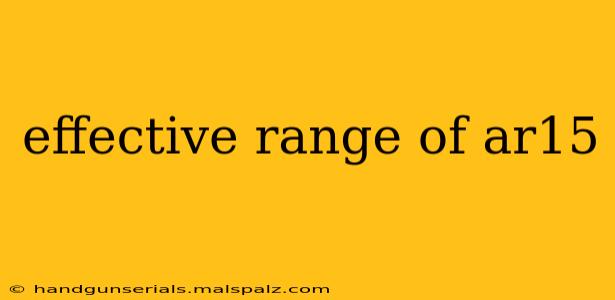 effective range of ar15