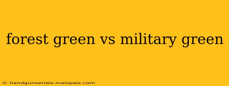 forest green vs military green