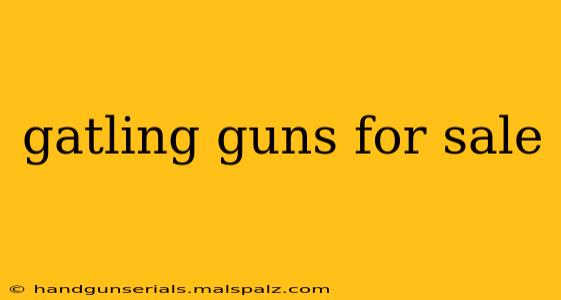 gatling guns for sale