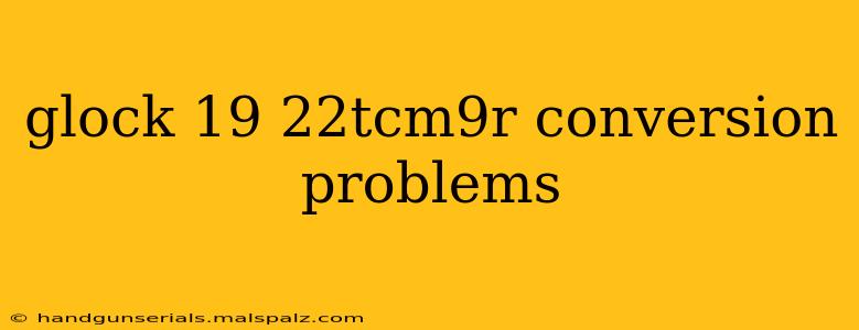 glock 19 22tcm9r conversion problems