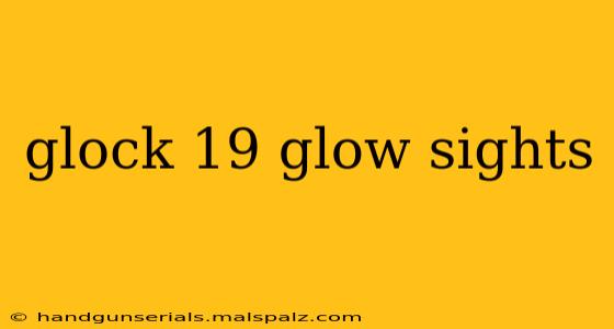 glock 19 glow sights