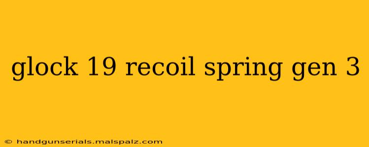 glock 19 recoil spring gen 3