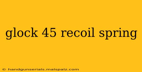 glock 45 recoil spring