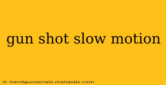 gun shot slow motion