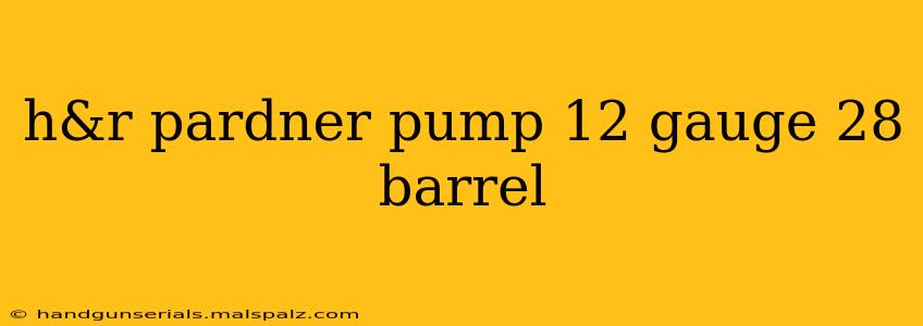 h&r pardner pump 12 gauge 28 barrel