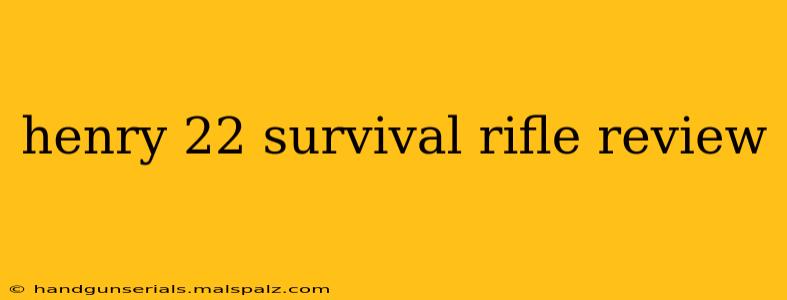 henry 22 survival rifle review