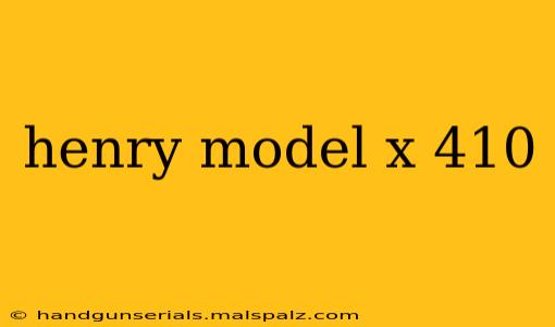 henry model x 410