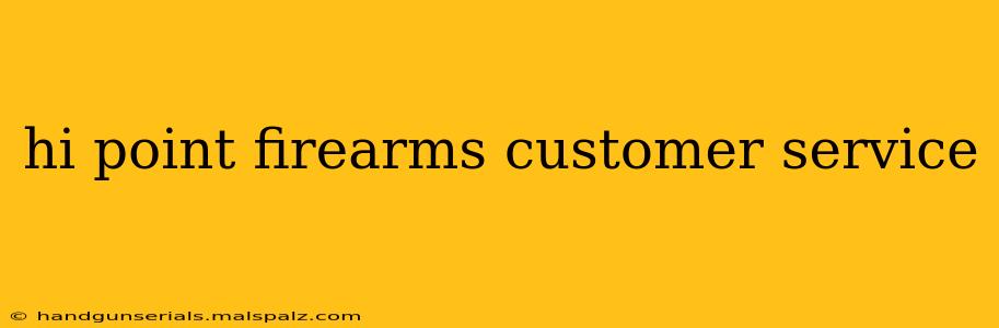 hi point firearms customer service