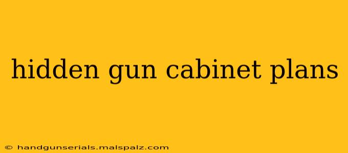 hidden gun cabinet plans