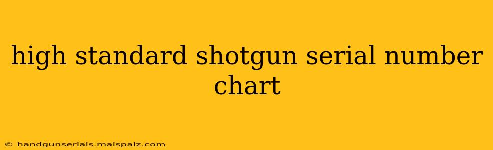 high standard shotgun serial number chart