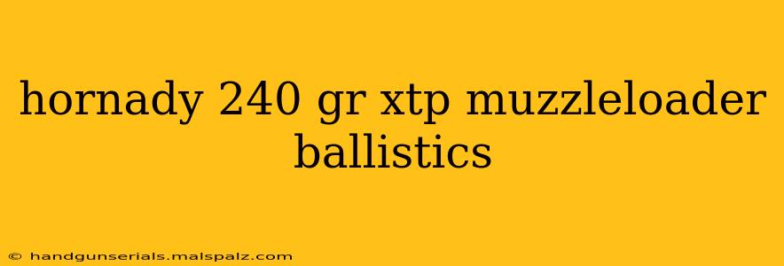 hornady 240 gr xtp muzzleloader ballistics