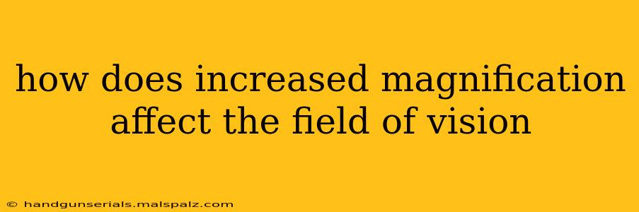 how does increased magnification affect the field of vision