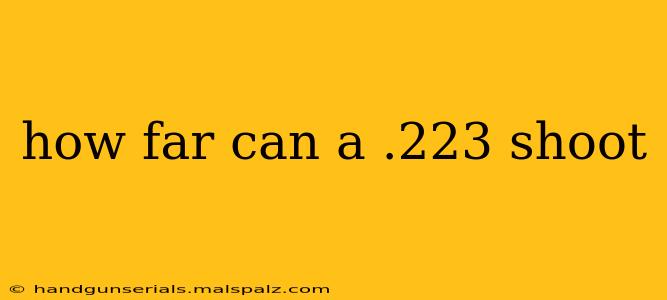 how far can a .223 shoot