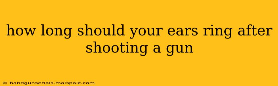 how long should your ears ring after shooting a gun