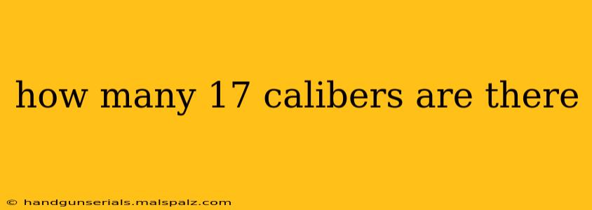 how many 17 calibers are there