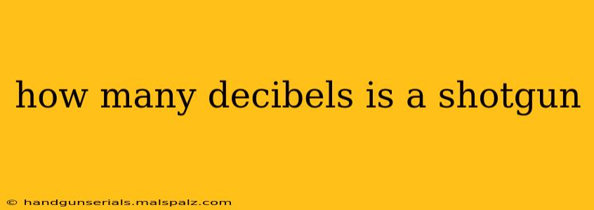 how many decibels is a shotgun