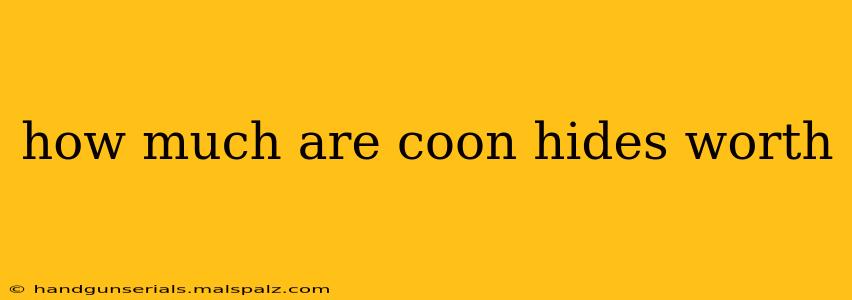 how much are coon hides worth