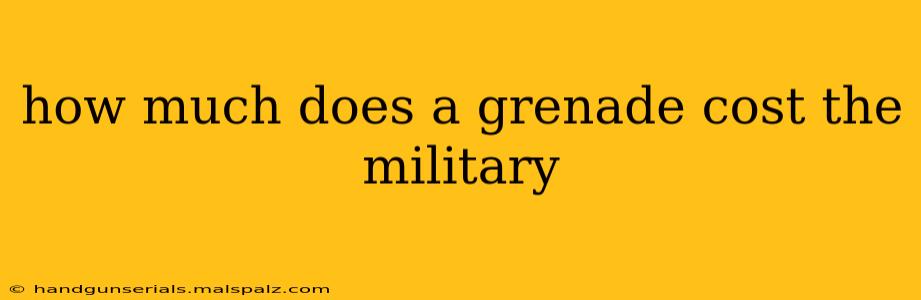 how much does a grenade cost the military