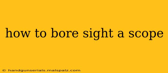 how to bore sight a scope