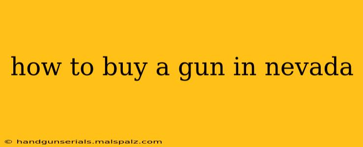 how to buy a gun in nevada