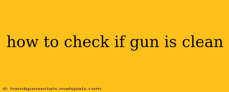 how to check if gun is clean