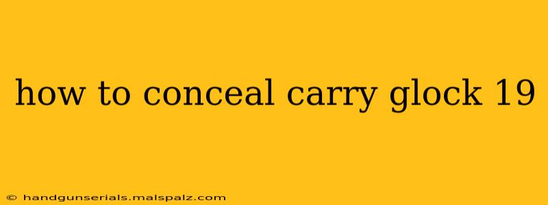 how to conceal carry glock 19