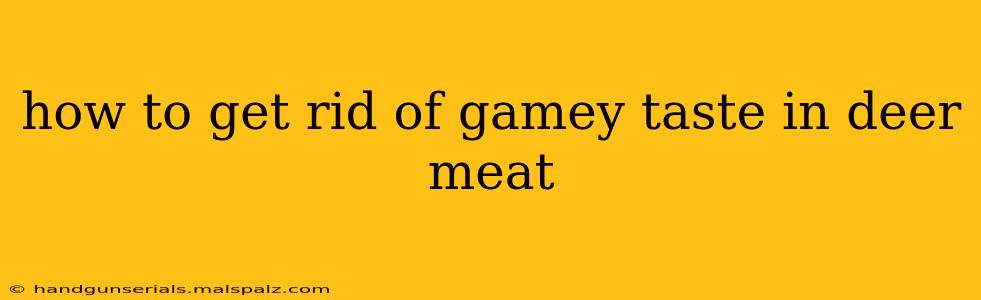 how to get rid of gamey taste in deer meat