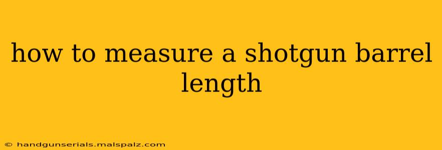 how to measure a shotgun barrel length