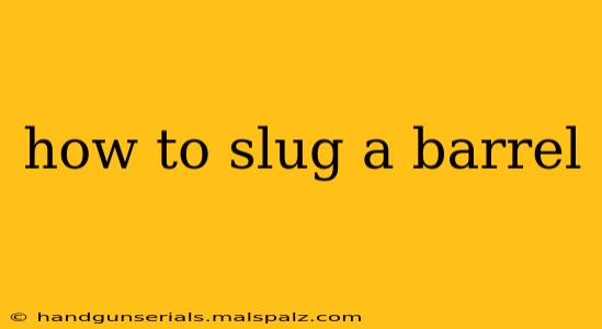 how to slug a barrel