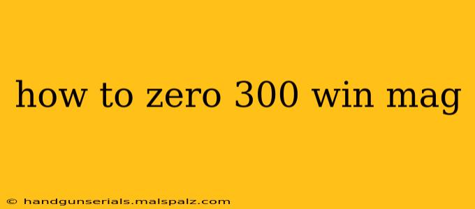 how to zero 300 win mag