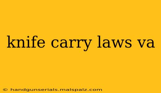 knife carry laws va