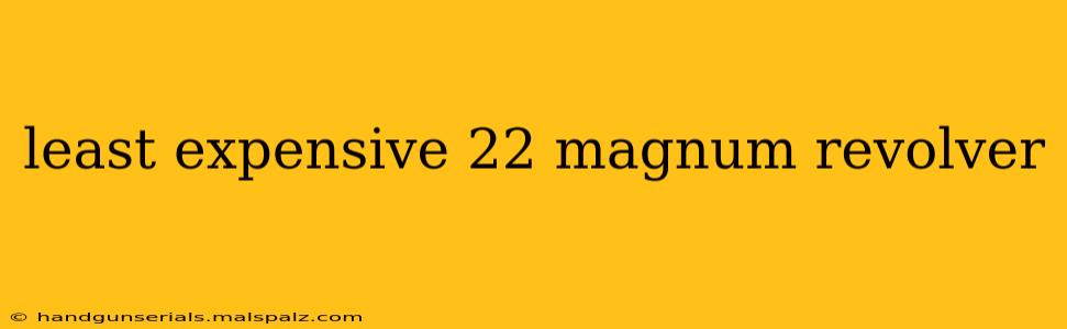 least expensive 22 magnum revolver