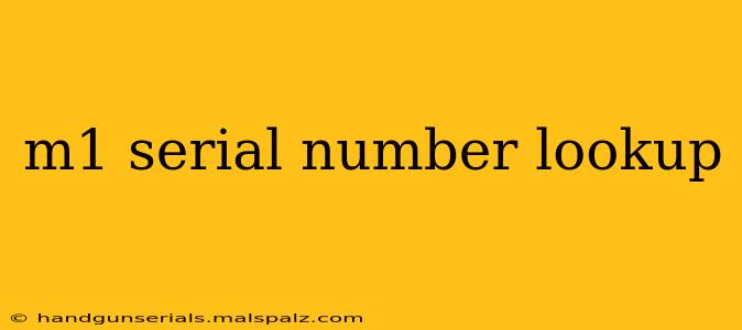 m1 serial number lookup