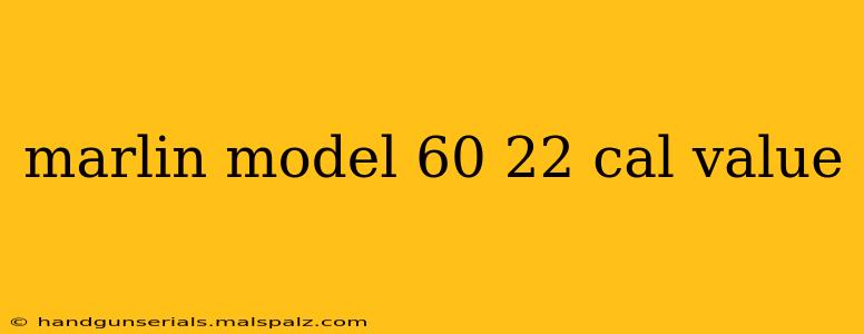 marlin model 60 22 cal value