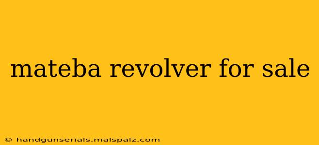 mateba revolver for sale