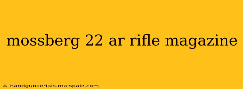 mossberg 22 ar rifle magazine