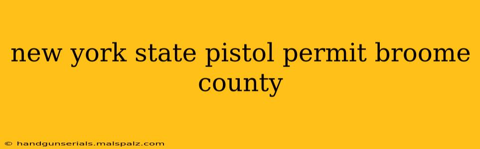 new york state pistol permit broome county