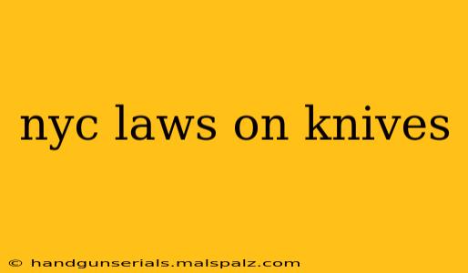 nyc laws on knives